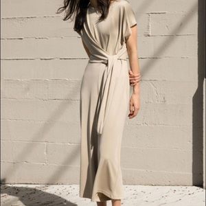 Oak+Fort Tie Jumpsuit in black